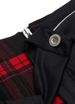 Thumbnail for your product : Taverniti So Ben Unravel Project Belted check plaid panelled asymmetric skirt