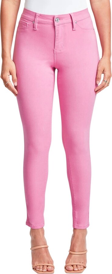 YMI Jeanswear Hyperstretch Skinny Jean In Flamingo Pink