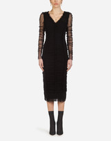 Thumbnail for your product : Dolce & Gabbana Draped Stretch Tulle Dress