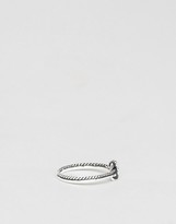 Thumbnail for your product : ASOS Sterling Silver Knot Chain Ring