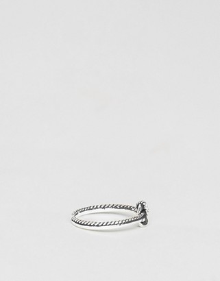ASOS Sterling Silver Knot Chain Ring