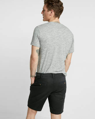 Express Slim Fit 9 Inch Flex Stretch Garment Dyed Twill Shorts