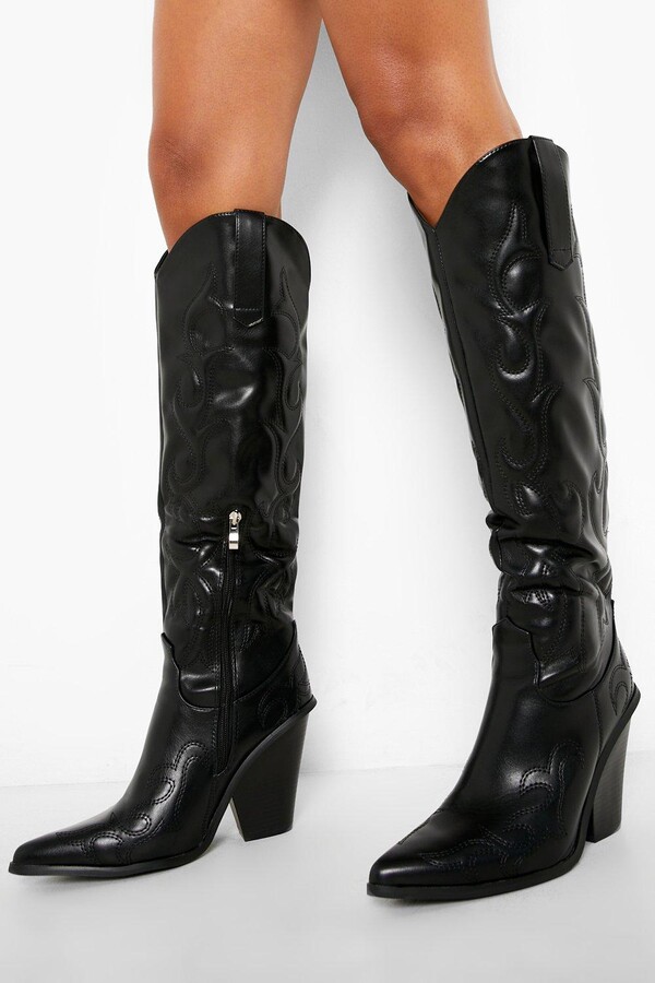 knee western boots