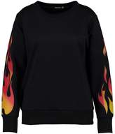 Thumbnail for your product : boohoo Plus Nadia Flame Oversized Sweat Top