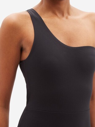 CASA RAKI Ines One-shoulder Recycled-fibre Swimsuit - Black