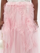 Thumbnail for your product : Noir Kei Ninomiya Handkerchief-hem Organza-ruffled Tulle Skirt - Pink