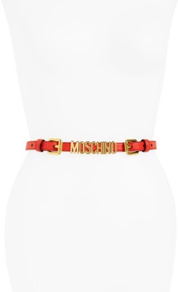 Moschino Logo Plate Chain Belt