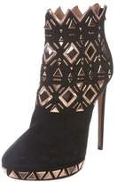 Thumbnail for your product : Alaia Suede Round-Toe Ankle Boots