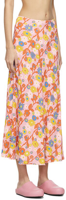 Marni Multicolor Floral Print Mid-Length Skirt