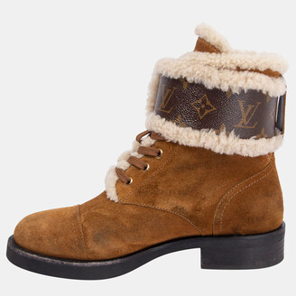 Louis Vuitton Women's Cherie Ankle Boots Fabric with Studded Monogram Canvas  - ShopStyle