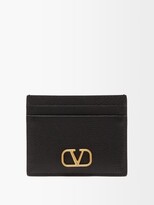 Thumbnail for your product : Valentino Garavani V-logo Leather Cardholder - Black