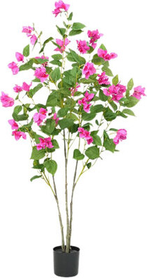 Artificial Bougainvillea Tree in Pot – Realistic Faux Plant with Flowers and Leaves, Decorative Indoor Plant for Home, Office, and Photography Studio
