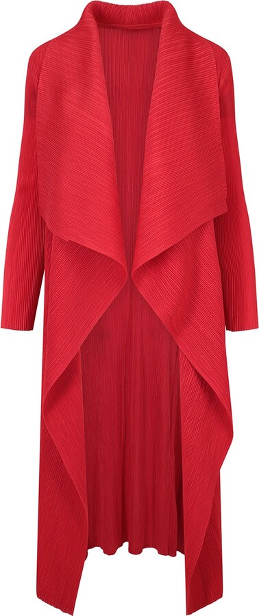 Beatrice von Tresckow - Red Waterfall Crinkle Coat - ShopStyle