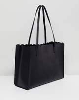 Thumbnail for your product : ASOS Scallop Shopper Bag With Removable Clutch