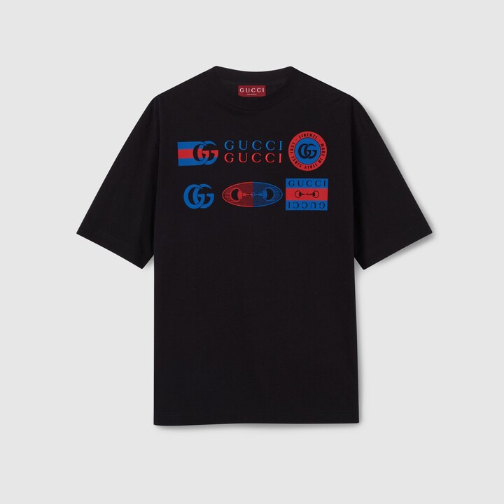 Gucci Printed cotton jersey T-shirt