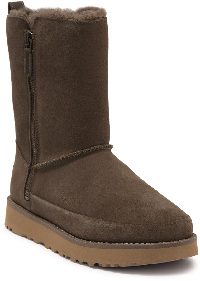 UGG Classic Zip Genuine Shearling Bootie - ShopStyle Cold Weather Boots