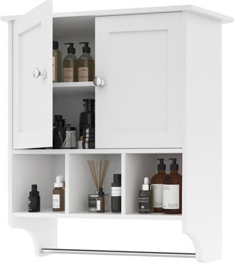 Winston Porter DD453FBF63464339B6F3A49D4211F920 Lamberson 16 x 22 Recessed Frameless Medicine Cabinet with 2 Adjustable Shelves