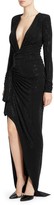 Thumbnail for your product : Alexandre Vauthier Long Sleeve Stretch Jersey Embroidered Gown