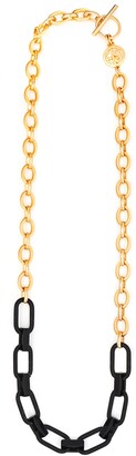 Ben-Amun Extra-Long Gold Link and Resin Necklace