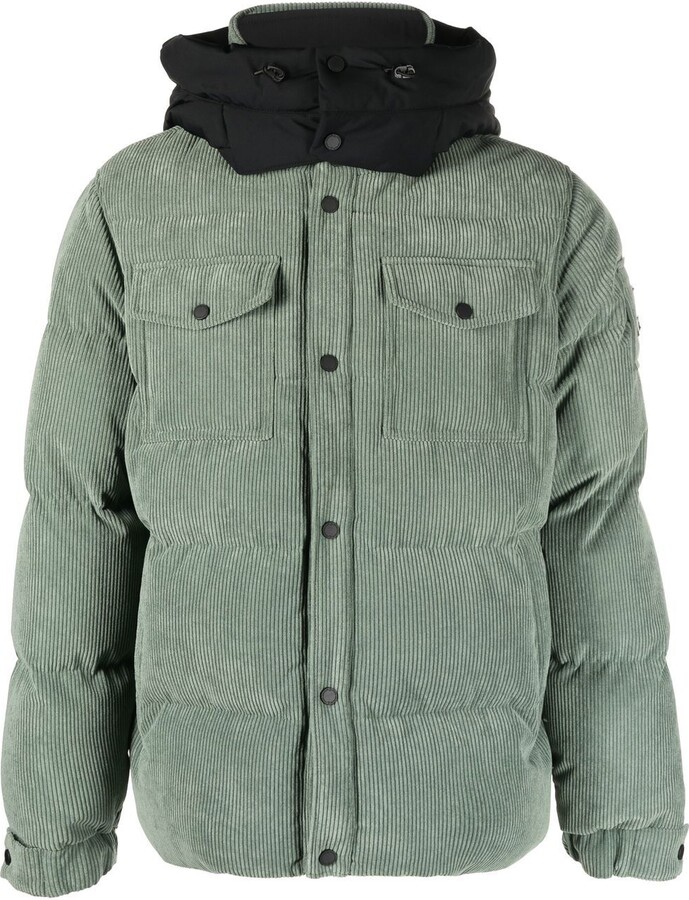 Moose Knuckles Padded Hooded Corduroy Jacket ShopStyle Down & Puffer