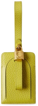 Mulberry Padlock Luggage Tag Meadow Green Heavy Grain