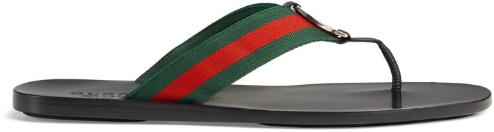 gucci web strap thong sandal