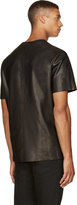 Thumbnail for your product : BLK DNM Black Leather Angled-Panel T-Shirt