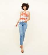 Thumbnail for your product : New Look Rust Crochet Trim Sleeveless Top