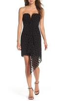 Thumbnail for your product : Bardot Strapless Flocked Velvet Spot Dress