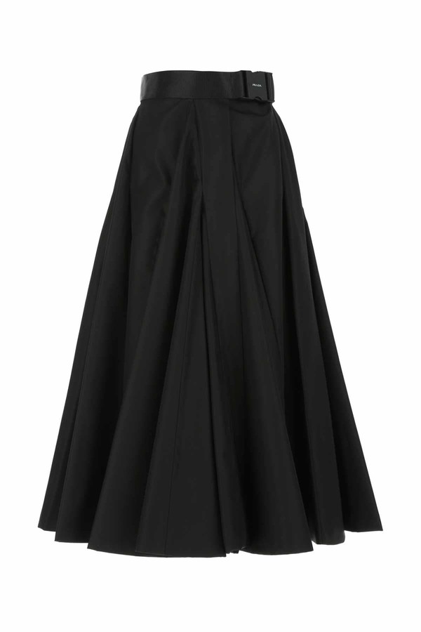 Prada Re-Nylon Belted Midi Skirt - ShopStyle