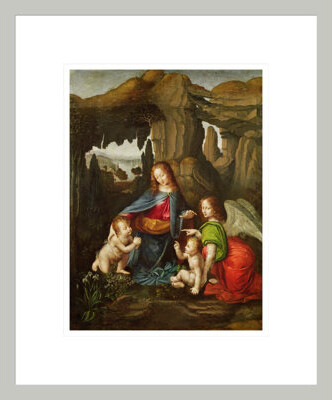 Red Barrel Studio Madonna of the Rocks by Leonardo da Vinci -Framed Giclee Print