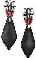 Thumbnail for your product : Alexis Bittar Cubist Lucite & Crystal Deco Open Link Clip-On Drop Earrings