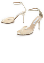 Thumbnail for your product : Monique Lhuillier Lace Peep Toe Sandals