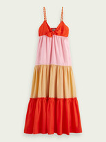 Thumbnail for your product : Scotch & Soda Colour Block Silk-blend Maxi Dress