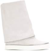 Thumbnail for your product : Casadei chain trimmed wedge boots