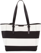 Thumbnail for your product : KENDALL + KYLIE Shelly Striped Canvas Tote Bag