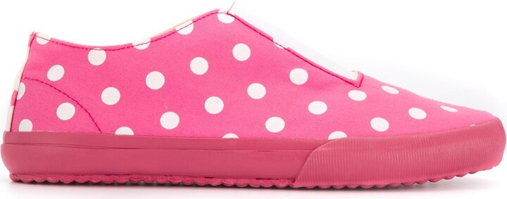 polka dot slip on sneakers