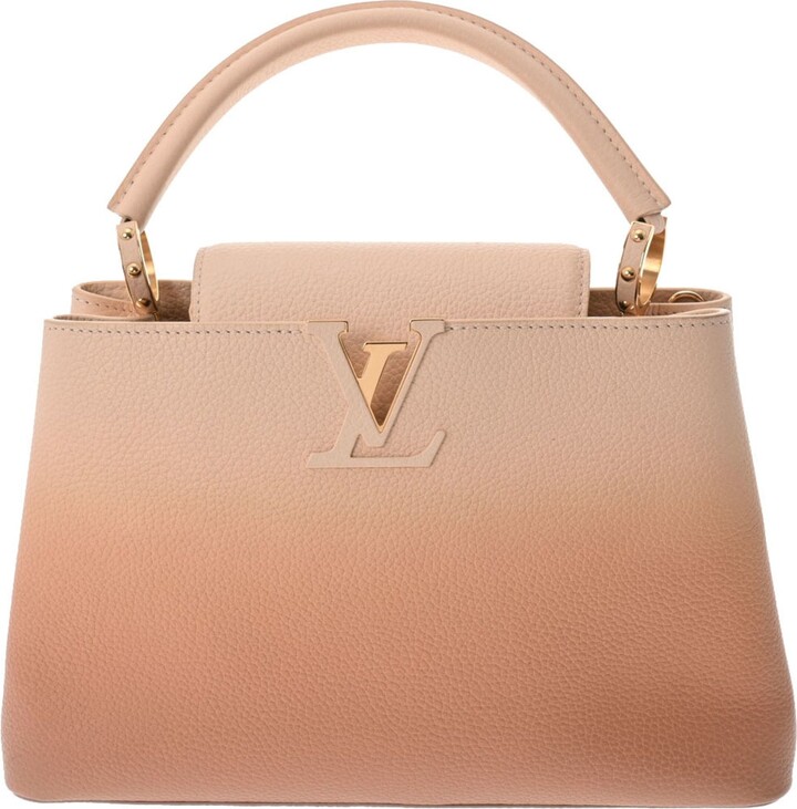 Louis Vuitton - Authenticated Capucines Handbag - Leather Beige Snakeskin for Women, Good Condition