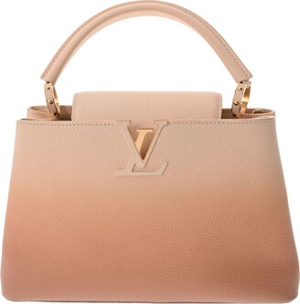 Louis+Vuitton+Capucines+Shoulder+Bag+BB+Beige+Brown+Red+Monogram+Flower+Striped+Canvas+Leather  for sale online
