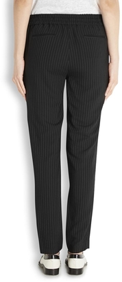 J Brand Kate black pinstripe trousers