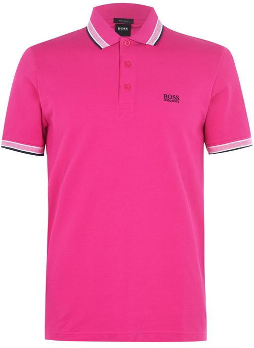 pink hugo boss polo