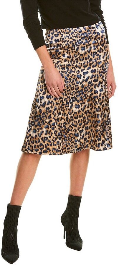 leopard print midi skirt shopstyle