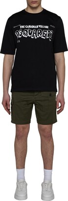 DSQUARED2 Crewneck T-shirt With Canadian Village Print