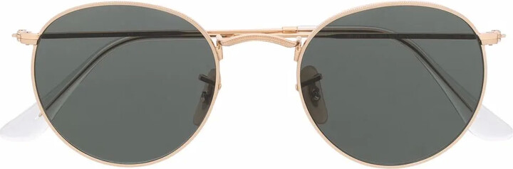 Ray-Ban Round-Frame Metal Sunglasses