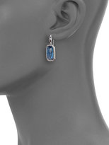 Thumbnail for your product : Ippolita Stella London Blue Topaz, Diamond & Sterling Silver Rectangle Drop Earrings