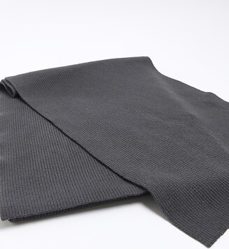 River Island Mens Grey Knitted Scarf