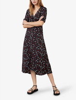 Thumbnail for your product : Maje Graphic-print woven midi dress