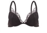 Thumbnail for your product : Fleur of England Signature Lace-trimmed Plunge Bra - Black