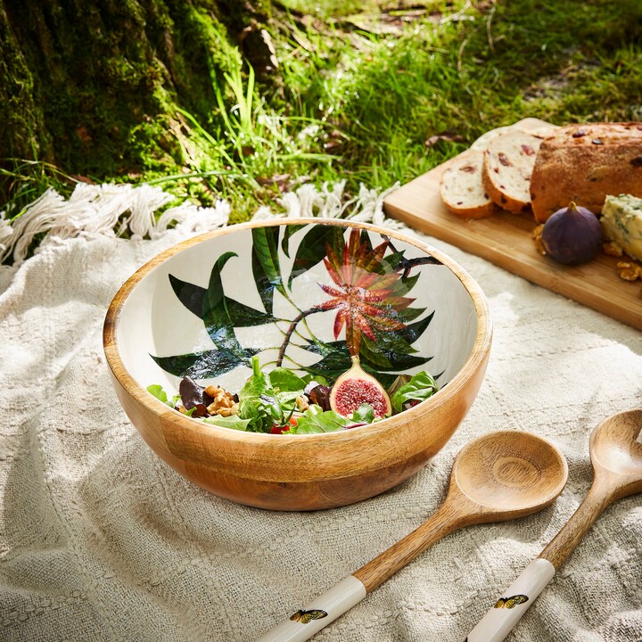 Dunelm Picnic Bowls Natural History Museum Glazed Mango Wood