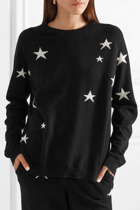 Chinti and Parker Star Cashmere Sweater - Black